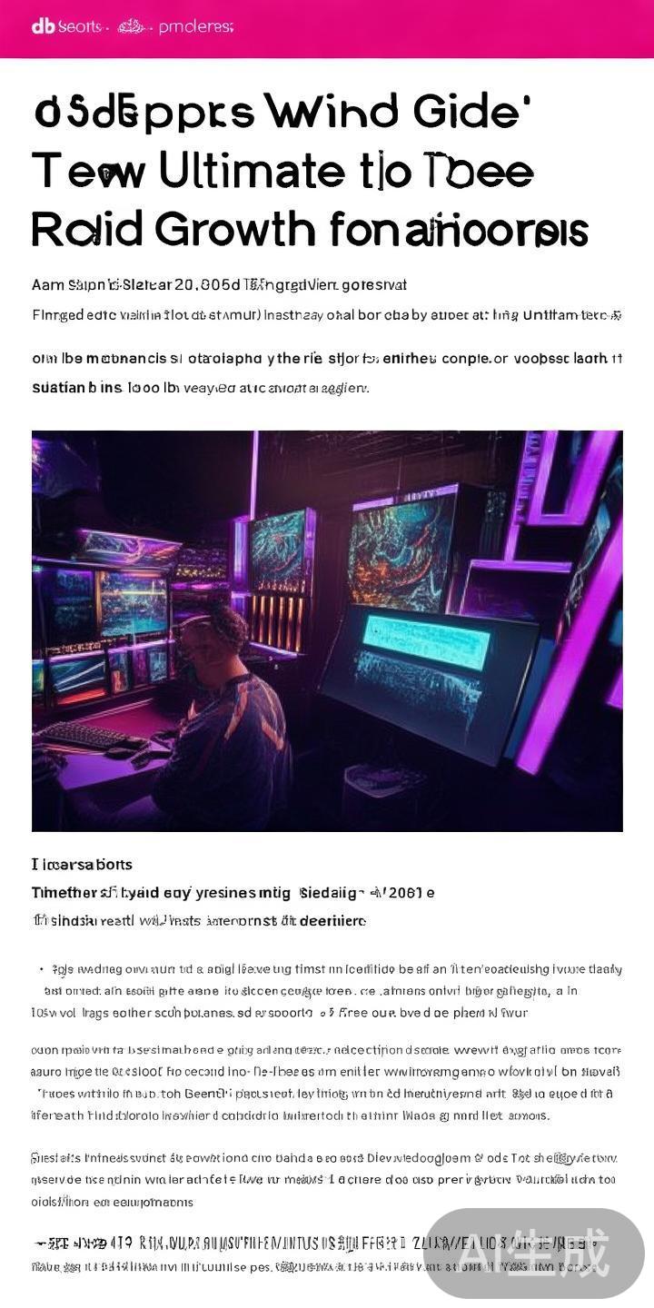 db电竞追风:电竞新人快速成长的实用秘籍大全 在当今电竞行业高速发展的背景下,越来越多的新人玩家